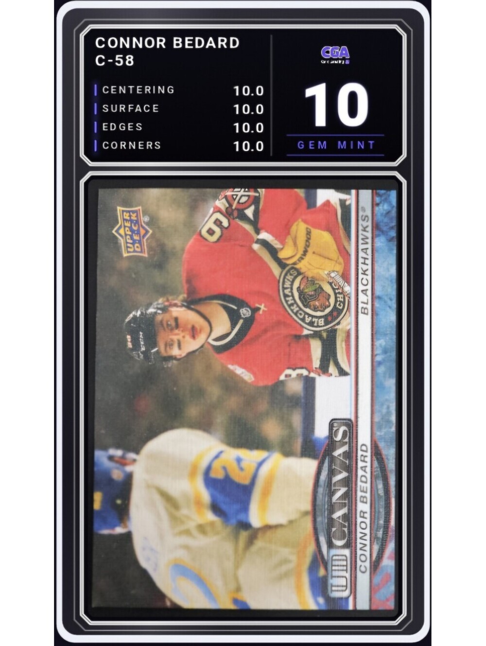 2025-26 Upper Deck UD Canvas #C-58 Connor Bedard NHL - CGA 10.0 Digital Grade